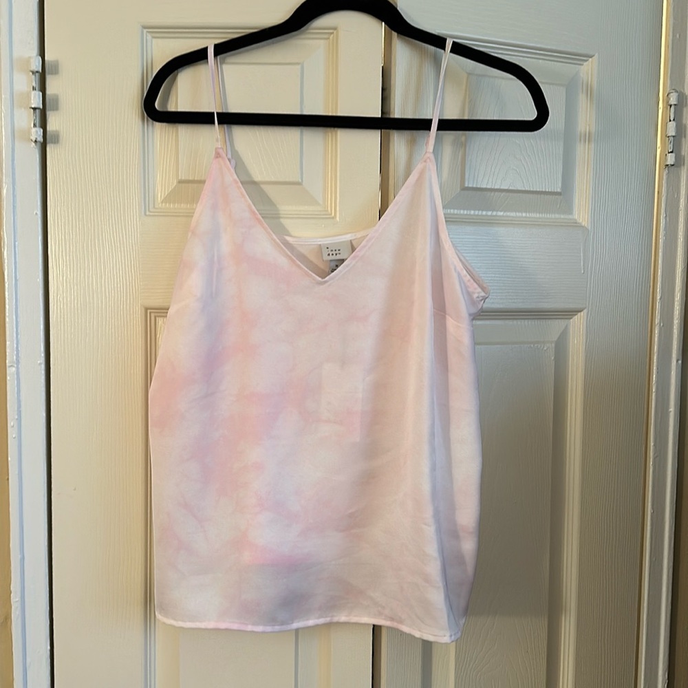 Pink tie dye camisole blouse